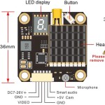AKK FX2 Dominator 2000mW High Output Power Switched Smart Audio 5.8Ghz 40CH VTX RC Drone Parts